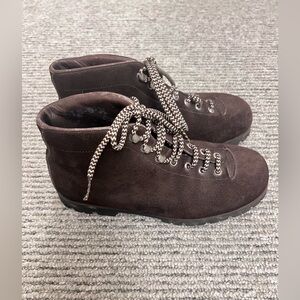 Vintage Raichle Brown Suede Women's Hiking Boots 6 Made in Italy